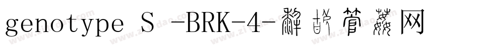 genotype S -BRK-4字体转换